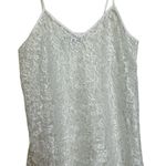 Vintage Womems White Sheer Lace Mini Slip Dress Romantic Cottage Size Medium Photo 1