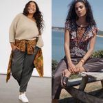 Anthropologie Shimmer Cargo Joggers Gray Metallic Size Medium Photo 2