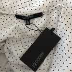 19 Cooper White Polka Dot Faux Wrap Dress Flutter Sleeves size Small NWT *Flaw Photo 10