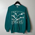 Jerzees Vintage 90s Great Smoky Mountains USA L Blue Pullover Crewneck Womens Photo 8