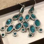 Silpada Turquoise Sterling Silver Chandelier Vieques Drop Dangle Earrings W3289 Photo 4