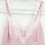 Laura Ashley Womens Coquette Y2K Striped Lace Trim Chemise Babydoll Slip Dress L Photo 1