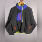 Free People  Hit The Slopes Colorblock Black Sporty Combo Pullover Size XLarge Photo 2