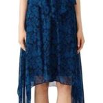 Derek Lam 10 Crosby Cami Midi Silk Dress Size 4 Blue Photo 0