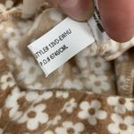 belle du jour  Flared Pants Medium Brown Floral Vintage Soft Knit Photo 6