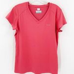 Columbia Pink V-Neck Omni Freeze Zero Activewear Top Size Large FLAWED Photo 0
