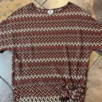 Worthington Petite Medium Chevron Tie Bottom Blouse Photo 4