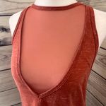 Victoria's Secret Sport Orange Mesh Deep V Neck Tank Top Photo 2