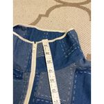 Haptics Good Vibes Denim & Ivory Patchwork Sherpa Half Zip pullover, size large Blue Photo 9