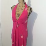 American Eagle  Pink Halter Tie Front Tank Top Photo 1