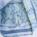 Crown & Ivy  Women's Skort Cotton Blue‎ Green Pineapple Golf Athleisure Size 4 Photo 3