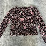 Urban Outfitters  Pink and Black Floral Top NWT size Small Photo 7