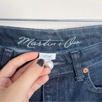 Martin + Osa • vintage y2k flare jeans dark wash low rise trouser cuff wide leg Blue Size 28 Photo 5