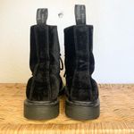 Dr. Martens  Page Black Velvet Combat Boots Size 7 Photo 4
