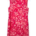 Ann Taylor Silk Blend Women’s Animal Print Floral Sleeveless Dress Pink Size 8 Photo 0