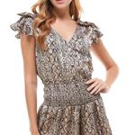 TCEC | Snake Print Button Down Top | S | Brown | Sample Sale | CT7495 Photo 0