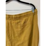 Old Navy  mustard yellow linen blend Pants wide leg size XL tall some wear Photo 8
