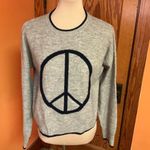 Natural Life  Peace Sign Sweater Gray Knit Pullover Sweater Photo 7