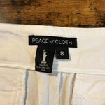 Peace of Cloth White Bermuda Cuffed Shorts Size 8 Photo 3