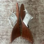 Jack Rogers  USA Western White Leather Wedge Sandals Women’s Size 11 Photo 2