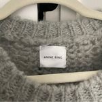 ANINE BING  Greyson Gray Open Knit Sweater Wool Alpaca Photo 2