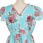 Betsey Johnson Ruffle Toile Print Tiered Mini Dress Pinup Rockabilly Size Large Photo 3