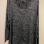 Jones New York  Womens Tunic Long Sleeve Top Blouse L Black &  White Bust 42” Photo 0