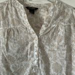 Eddie Bauer Cream Long Sleeve Buttoned Pull-Over 100% Cotton Size S Photo 3