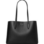 Kate Spade All Day Black Large Leather Tote Bag V3304 NWT $248 MSRP 2 Piece Photo 2