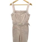 Pilcro and the Letterpress Pilcro by Anthropologie Belted Utility Jumpsuit Cream Cotton Blend Wide Leg 8 Photo 3