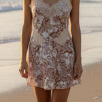 Free People Intimately  Paisley and Lace Slip Dress Nightgown Size 6 Photo 0