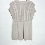 Mossimo Babydoll Cable Knit Sweater Dress Tunic L Earthy Neutral Soft Academia Tan Size L Photo 3