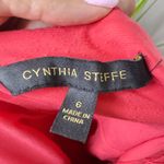 Cynthia Steffe  Red Sleeveless Criss Cross Swirl Textured Sheath Mini‎ Dress SZ 6 Photo 6