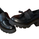 a.n.a Chunky Heel Loafers Black y2k 9.5 . Penny Goth Whimsigoth‎ Academia Witchy Photo 0