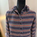 Burton ‎ Women's Colorful Stripe Serape Popover Sweatshirt Hoodie Half Button XS Photo 1