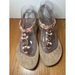 BellaMarie Shoes Womens Size 8 Jewel Beaded Sandals Floral Boho Braided Comfort Photo 1