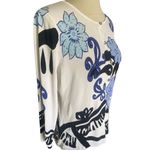 VENUE Abstract Floral Sequin Embellished Cardigan Size Large White Photo 3