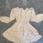 Off the shoulder ruffle romper dress Tan Size XL Photo 1