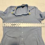 Lord & Taylor medium floral sequin collar belted shirt dress D1 1930 Blue Photo 2