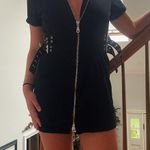 The Ragged Priest  Denim Black Zipper Buckle Dress  Photo 1