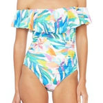 La Blanca New! Floral Off the Shoulder One Piece Floral Print Swimsuit Photo 0