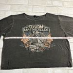 Custom Motorcycles Gray Cropped T Photo 2