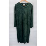 Miss Elaine Full Zip Gown Robe Womens Small Green Fleece Polyester Pockets Photo 1