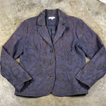 Erin by Erin London Women's Purple Floral Jacket Size: Large Photo 0