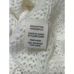 NEW Moon & Madison White Short Sleeve Henley Open Knit Sweater Crop Top Size XL Photo 3