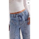 Free People We The Free Curvy Outlaw Wide Leg Pants in Drizzle | NWOT Photo 1