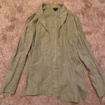 Tan and cream blazer with a boho vibe Green Size 4 Photo 0