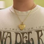 Statement Gold Heart Locket Photo 7