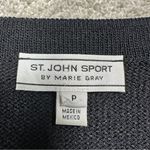 St. John  Sport Wool Blend Santana Knit V-Neck Sweater Shortsleeve Striped Size P Photo 7