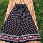 Black, red & white wide leg hippy boho‎ pants size small Black Photo 4